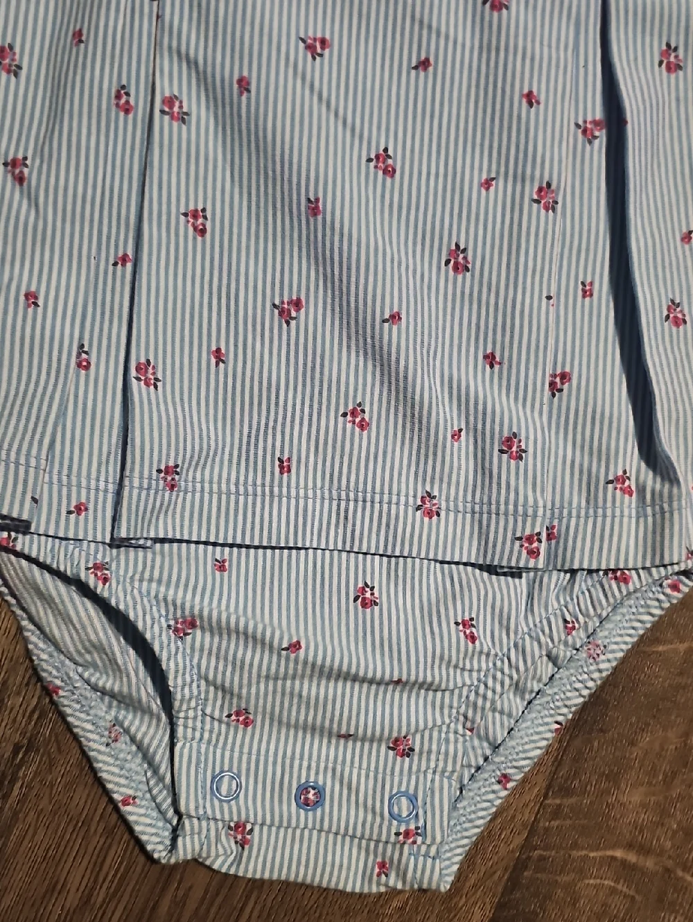 NWT 2 Carter's Dresses Ispirational Heart Blue Striped Romper Floral 18 Months
